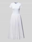 Polo Ralph Lauren Maxikleid im Stufen-Look in Weiss, Größe XS