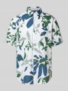 Lerros Regular Fit Freizeithemd aus Baumwoll-Leinen-Mix in Weiss, Größ...