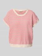 FREE/QUENT Strickshirt mit Rundhalsausschnitt Modell 'DODO' in Hellrot...