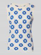 YAS Stricktop mit Rundhalsausschnitt Modell 'BALIS' in Offwhite, Größe...