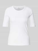 s.Oliver RED LABEL Slim Fit T-Shirt aus Baumwoll-Mix in Weiss, Größe 3...