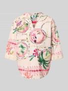 Emily Van den Bergh Relaxed Fit Bluse mit 3/4-Arm in Sand, Größe 36