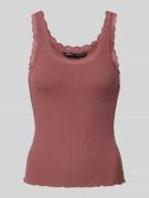 Only Regular Fit Tank Top mit Frill am Saum Modell 'SARA' in Mauve, Gr...