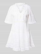 Neo Noir Minikleid mit V-Ausschnitt Modell 'Milene' in Weiss, Größe 34