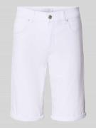 Angels Regular Fit Bermudas aus Denim mit Umschlag in Weiss, Größe 34