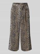 Only Regular Fit Culotte mit Allover-Muster Modell 'NOVA' in Sand, Grö...