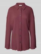 OH APRIL Hemdbluse mit Knopfleiste in Dunkelrot, Größe M