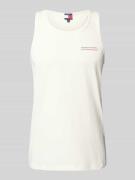 Tommy Jeans Slim Fit Tank Top aus reiner Baumwolle in Offwhite, Größe ...