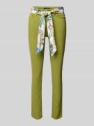 Marc Cain Jeans mit Stoffgürtel in Gruen, Größe 46