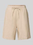 FREE/QUENT Relaxed Fit Leinenbermudas mit Tunnelzug Modell 'Lava' in B...