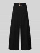 MAC Stoffhose mit Gürtel und Eingrifftaschen Modell 'Carletta' in Blac...