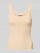 Only Regular Fit Tank Top mit Frill am Saum Modell 'SARA' in Sand, Grö...