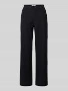 Gina Tricot Wide Leg Leinenhose mit Eingrifftaschen in Black, Größe M