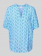 ETERNA Relaxed Fit Bluse mit 1/2-Arm in Blau, Größe 34