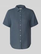Marc O'Polo Regular Fit Bluse aus reinem Leinen in Marine, Größe 36