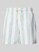 SELECTED HOMME Badeshorts mit Streifenmuster Modell 'DANE' in Hellgrue...