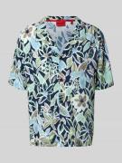 HUGO Relaxed Fit Freizeithemd mit 1/2-Arm in Blau, Größe L