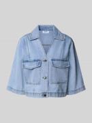 moves Jeansbluse mit Pattentaschen Modell 'Amarie' in Jeansblau, Größe...