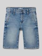 s.Oliver RED LABEL Regular Fit Jeansshorts aus Baumwoll-Mix Modell 'PE...