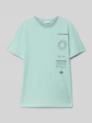 s.Oliver RED LABEL Regular Fit T-Shirt aus reiner Baumwolle in Tuerkis...