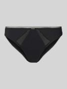 BOSS Panty mit Spitzen-Einsatz in Black, Größe L