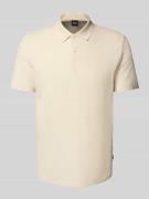 BOSS Regular Fit Poloshirt aus Baumwoll-Mix in Beige, Größe L