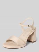 Tamaris Sandaletten mit Innensohle aus Leder-Mix in Beige, Größe 37