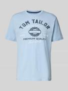 Tom Tailor Regular Fit T-Shirt aus reiner Baumwolle in Hellblau, Größe...
