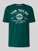 Tom Tailor Regular Fit T-Shirt aus reiner Baumwolle in Dunkelgruen, Gr...