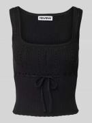 Review Tanktop mit Square-Neck-Ausschnitt in Black, Größe L