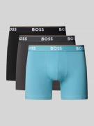 BOSS Regular Fit Trunks aus Baumwoll-Mix im 3er-Pack in Hellblau, Größ...