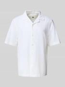 Wood Wood Regular Fit Leinenhemd mit Resortkragen Modell 'aaron' in We...