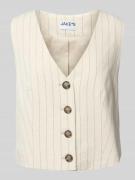 Jake*s Casual Weste aus Viskose-Mix mit Leinen-Anteil in Flanell, Größ...