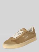 Copenhagen Ledersneaker mit Label-Print Modell 'Retro' in Taupe, Größe...