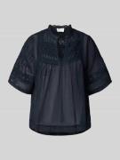 Neo Noir Regular Fit Bluse mit V-Ausschnitt Modell 'Siama' in Marine, ...