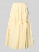 Jake*s Cocktail Maxirock mit Bundfalten in Hellgelb, Größe 34