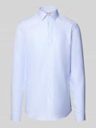 Jake*s Slim Fit Businesshemd mit extra langem Arm in Bleu, Größe 37/38