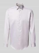 Jake*s Regular Fit Business-Hemd mit Kentkragen in Taupe, Größe 43/44