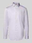 Jake*s Slim Fit Business-Hemd mit Kentkragen in Metallic Lila, Größe 3...