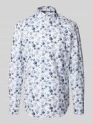 Jake*s Slim Fit Business-Hemd mit Haifischkragen in Weiss, Größe 37/38