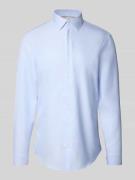 Jake*s Slim Fit Business-Hemd mit Kentkragen in Bleu, Größe 37/38