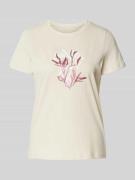 Tom Tailor Regular Fit T-Shirt aus reiner Baumwolle in Beige, Größe L