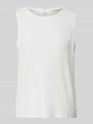 Tom Tailor Denim Loose Fit Top mit Waffelstruktur in Offwhite, Größe L