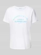 Tom Tailor Denim Regular Fit T-Shirt aus reiner Baumwolle in Weiss, Gr...