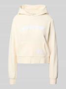 Review Hoodie mit Kapuze in Offwhite, Größe L