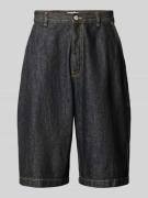 REVIEW Baggy Fit Jeans Shorts mit Gürtelschlaufen in Black, Größe L