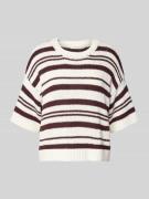 MSCH Copenhagen Strickpullover mit 1/2-Arm Modell 'Hannalie' in Bordea...