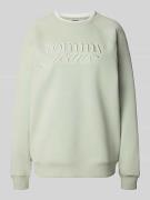 Tommy Jeans Oversized Sweatshirt aus Baumwoll-Mix in Schilf, Größe S