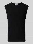 JAKE*S STUDIO MEN Tanktop mit gerippten Abschlüssen in Black, Größe L
