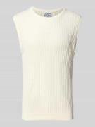 JAKE*S STUDIO MEN Tanktop mit gerippten Abschlüssen in Offwhite, Größe...